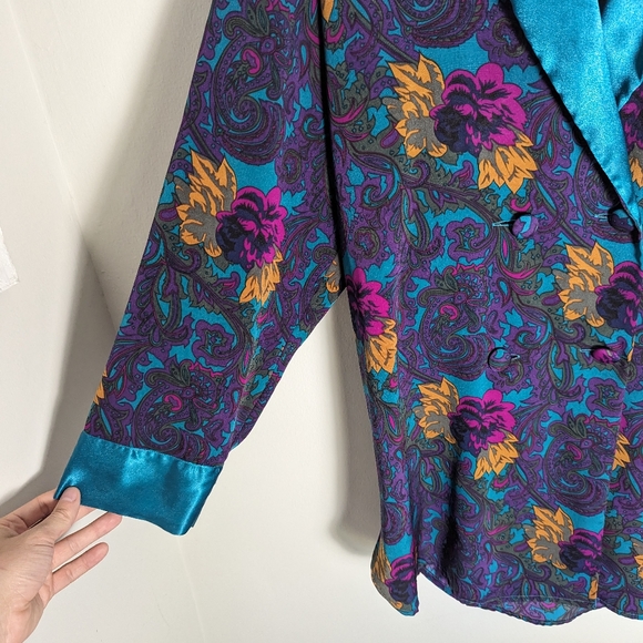 Victoria's secret silk smoking jacket gold label - Picture 6 of 8